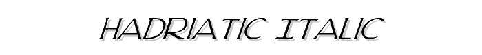 Hadriatic Italic font